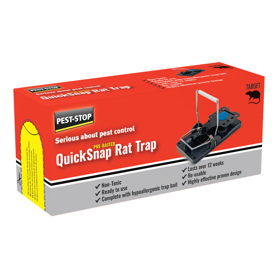 1101078217 - 12pc. per box Pest Stop Pre-Baited Quick-Snap Rat Trap