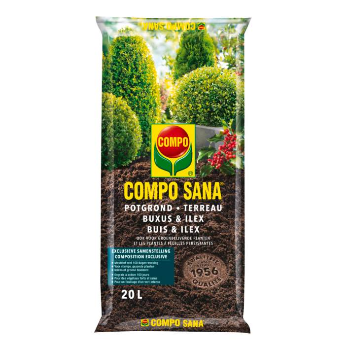 1152108017 - 45 per pallet - COMPO SANA Potting Soil Buxus & Ilex 20L