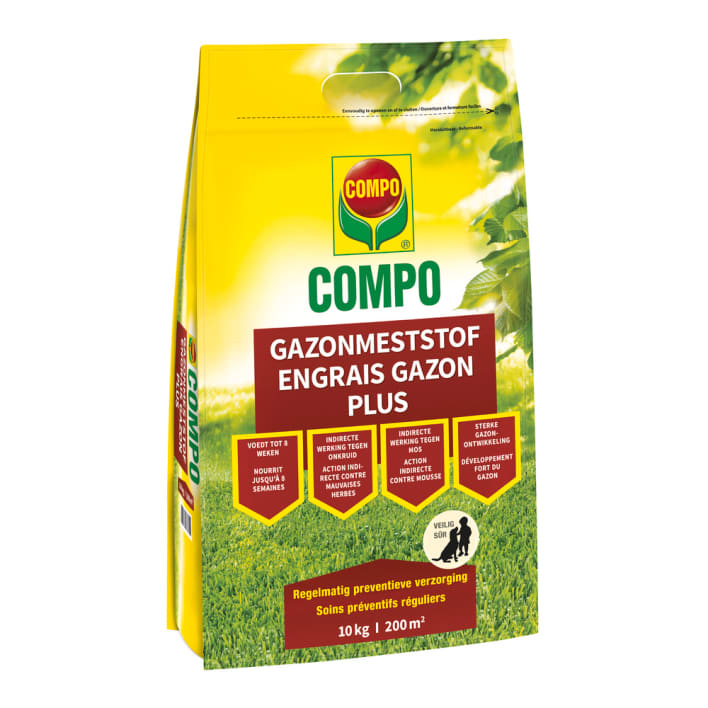 2461408017 - 30pcs. per box - COMPO LAWN FERTILIZER PLUS (INDIRECT EFFECT ON WEEDS & MOSS) 10 Kg