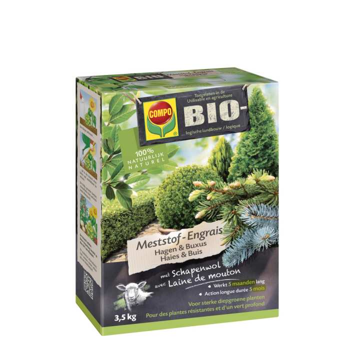 2037502017 - 4pc. per box - COMPO BIO Fertilizer Hedges & Buxus 3.5KG